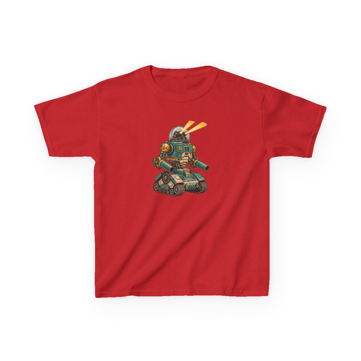 Kids Robot Tank Graphic Tee — Cute Retro Mech Design for Boys & Girls