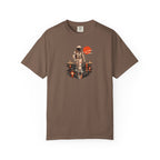 Astronaut Lake Scene T-Shirt — Retro Space Explorer Graphic Tee