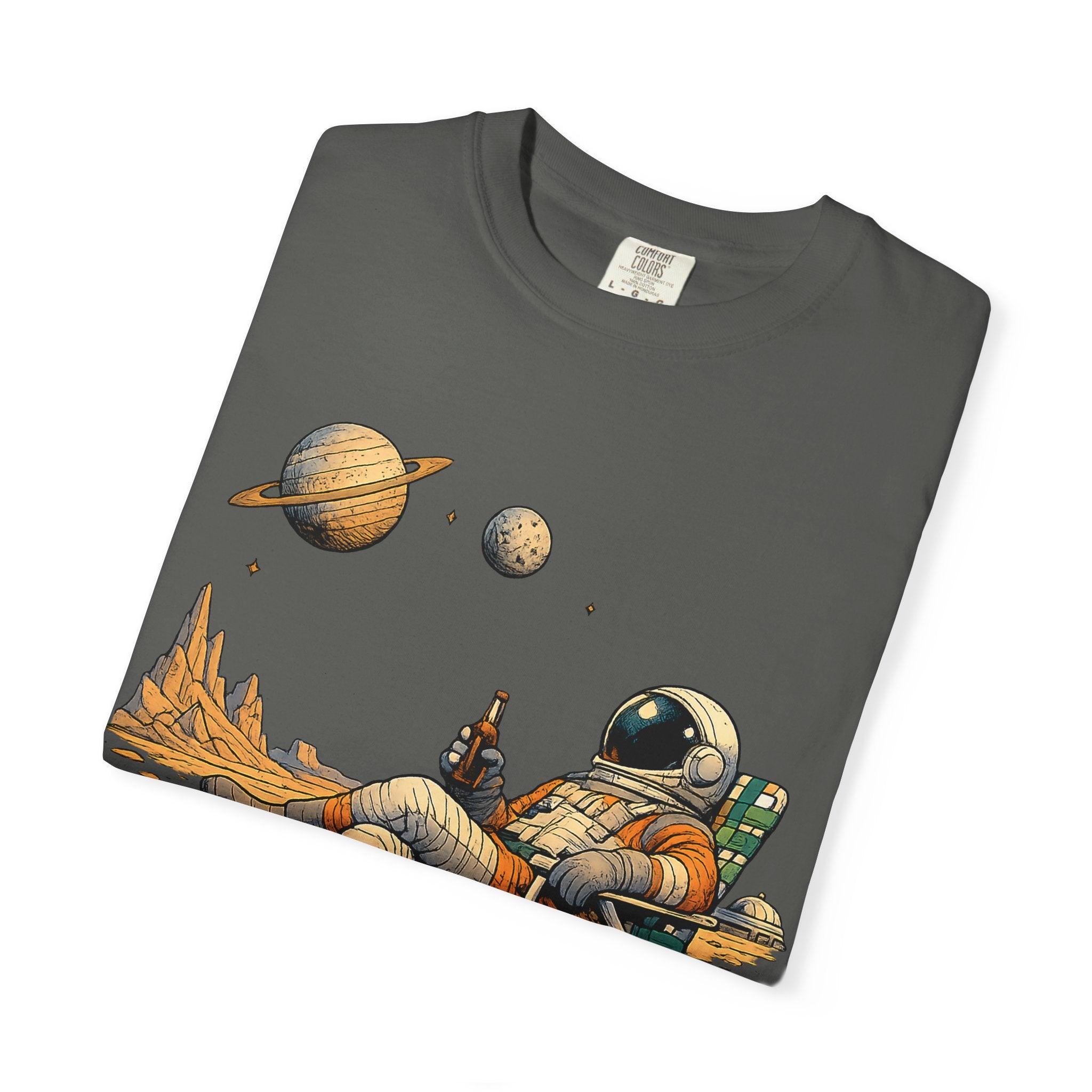 Astronaut Relaxing Tee — Space Lounge Graphic T-Shirt