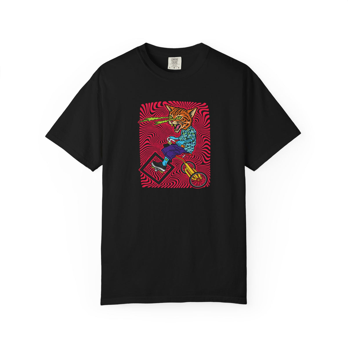 Cat Attack  Graphic T-Shirt — Retro Psychedelic Skate Tee