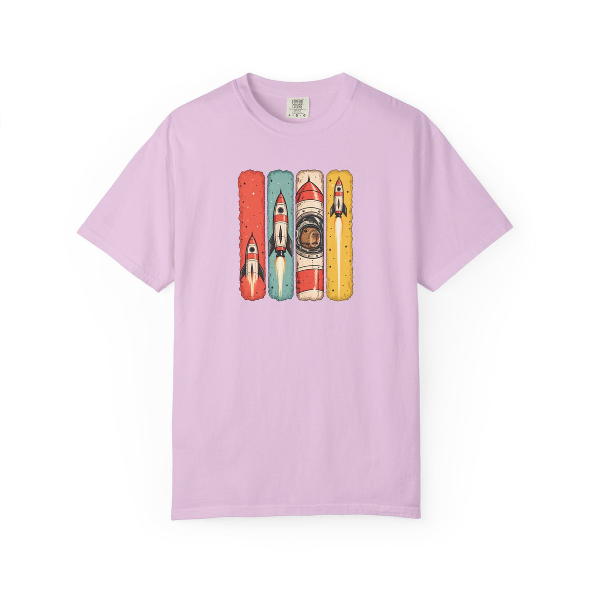 Capybara in Space Retro Graphic T-Shirt