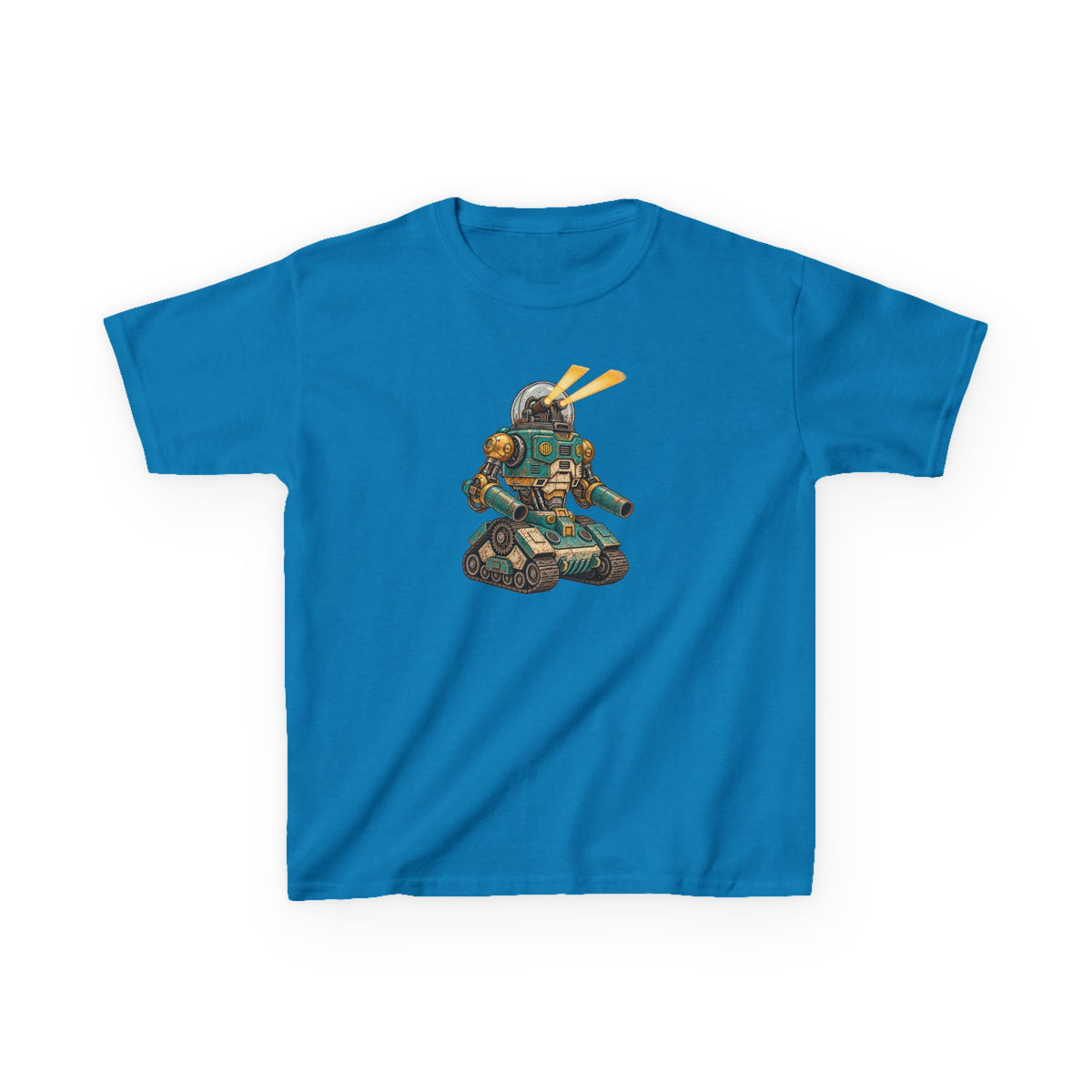 Kids Robot Tank Graphic Tee — Cute Retro Mech Design for Boys & Girls
