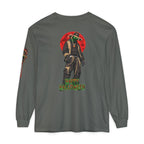 Unisex Garment-dyed Long Sleeve Halloween Biker-Wear T-Shirt
