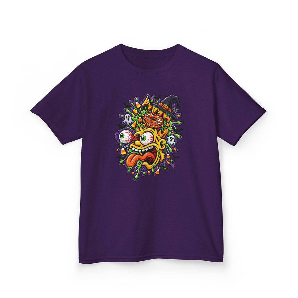 Kids T-Shirt — Colorful Cartoon Monster Face Graphic