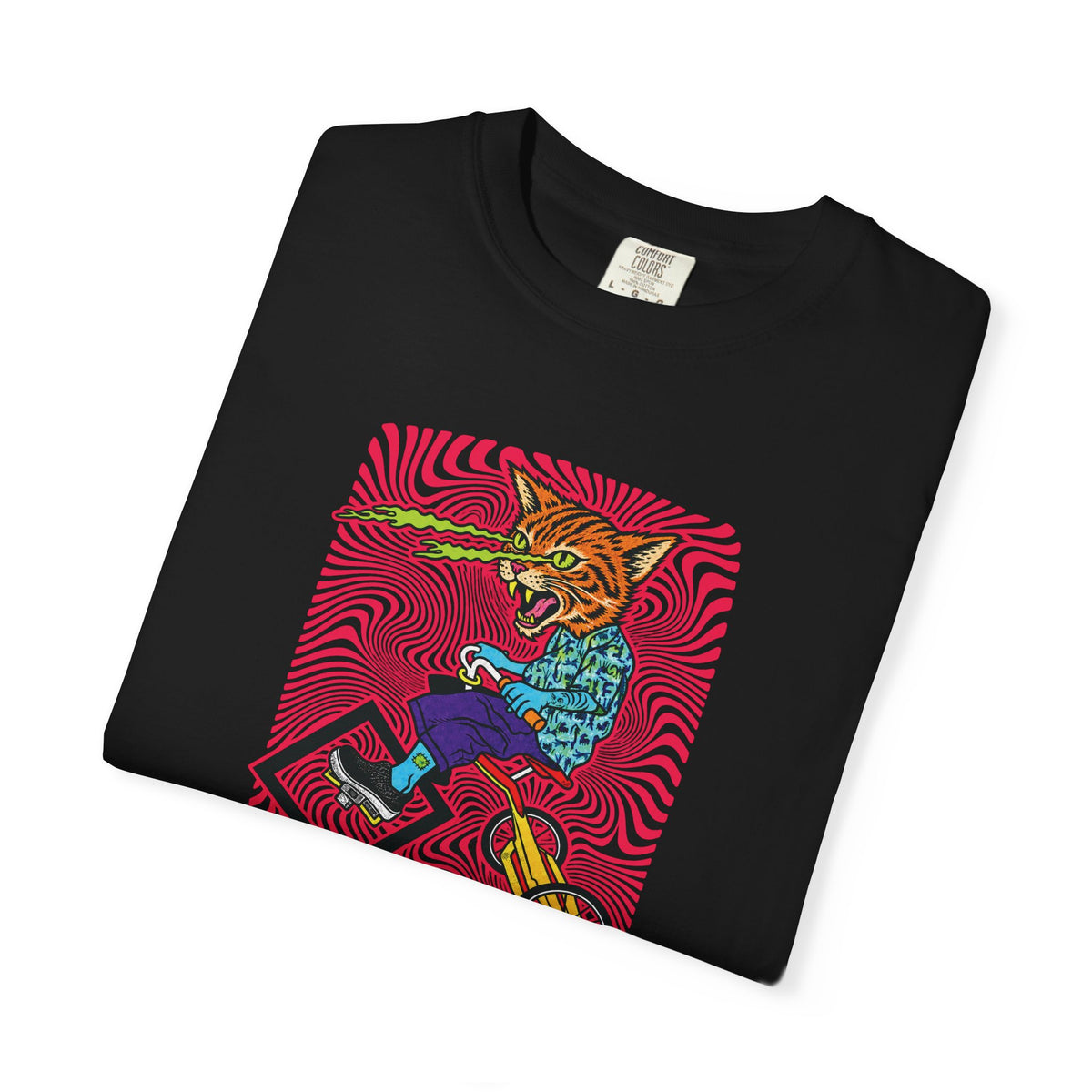 Cat Attack  Graphic T-Shirt — Retro Psychedelic Skate Tee
