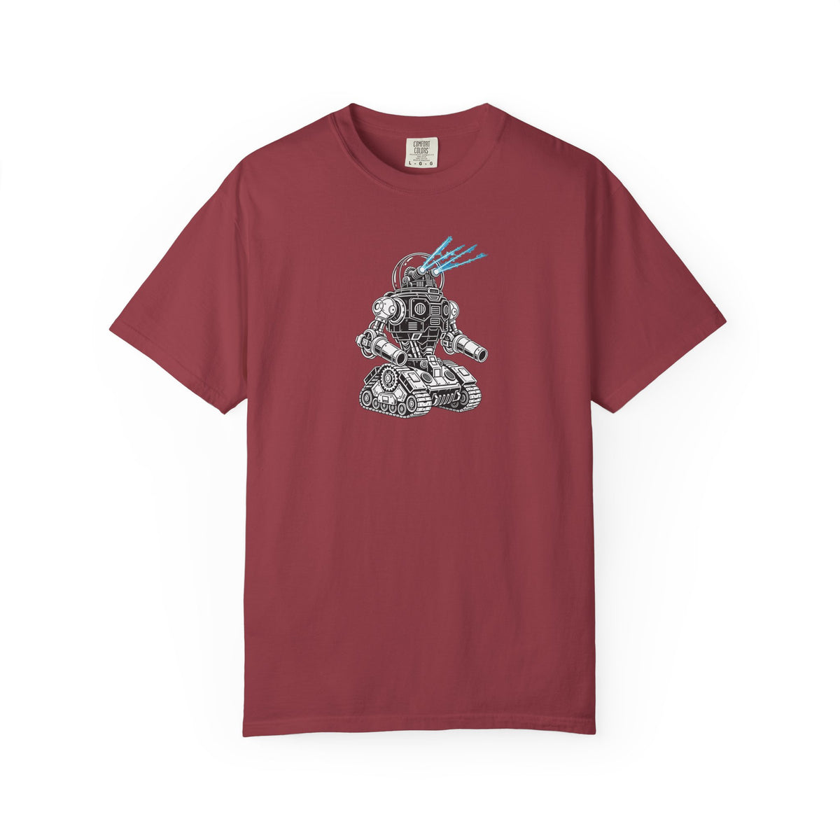 Robot Tank Graphic Tee — Retro Mech Illustration T-Shirt