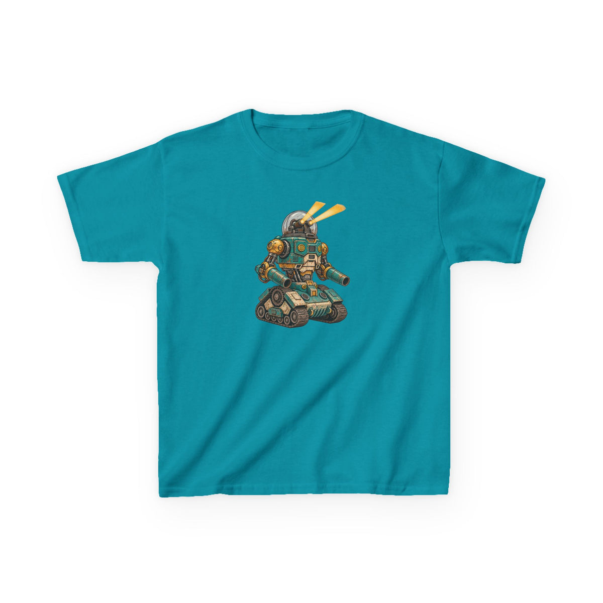 Kids Robot Tank Graphic Tee — Cute Retro Mech Design for Boys & Girls