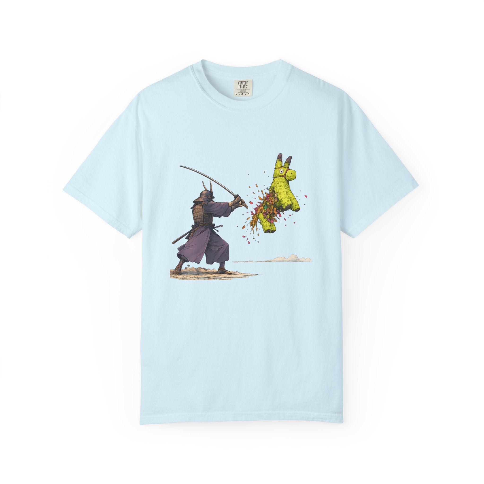 Samurai Piñata T-Shirt — Funny Sword Striking Piñata Tee