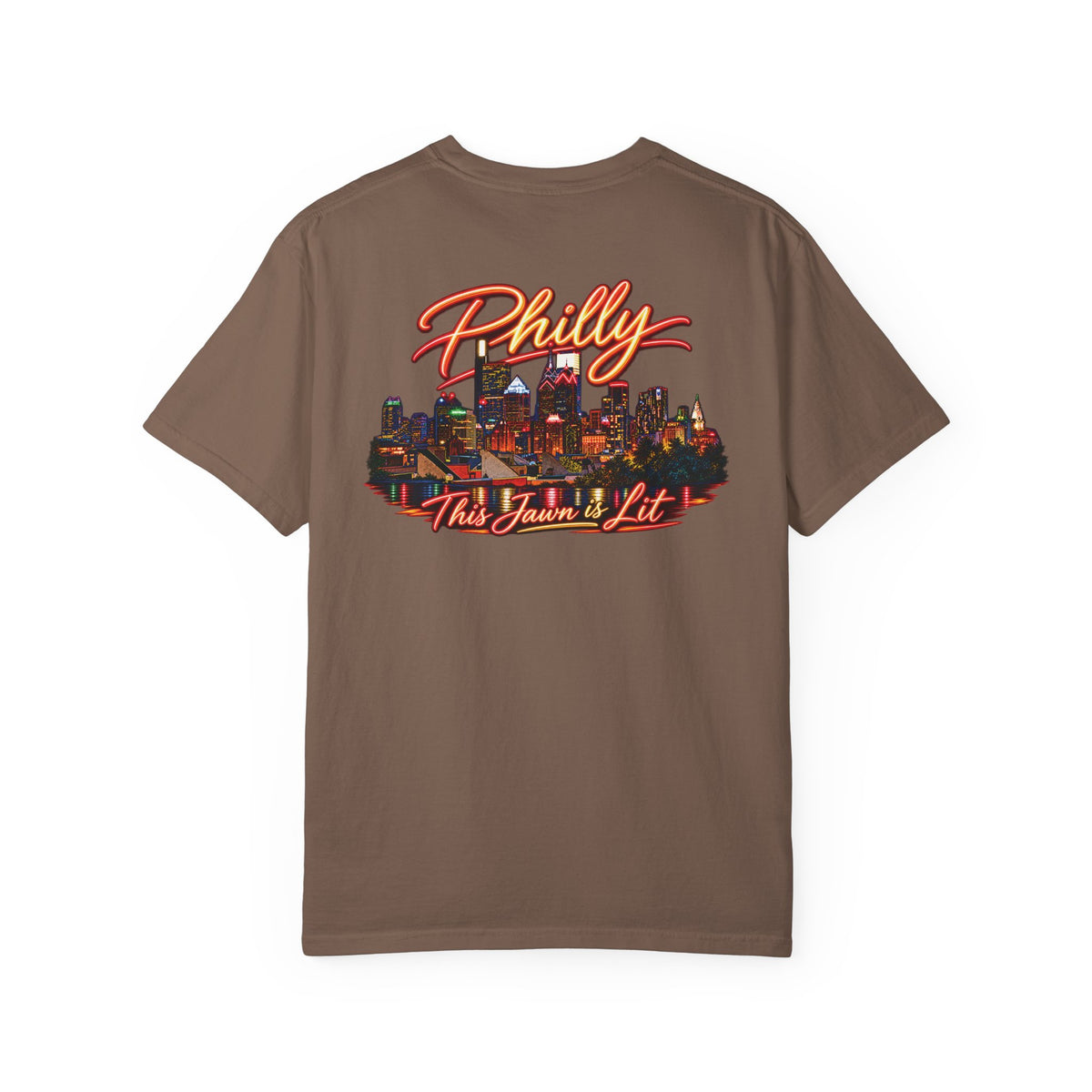 Philly Skyline T‑Shirt — 'Philly This Town's Lit' Graphic with Key Emblem