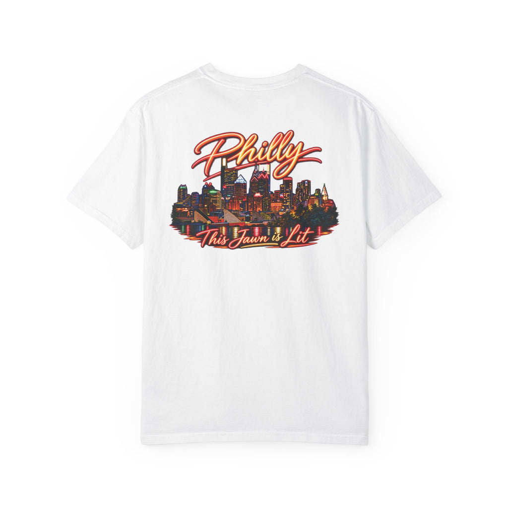 Philly Skyline T‑Shirt — 'Philly This Town's Lit' Graphic with Key Emblem