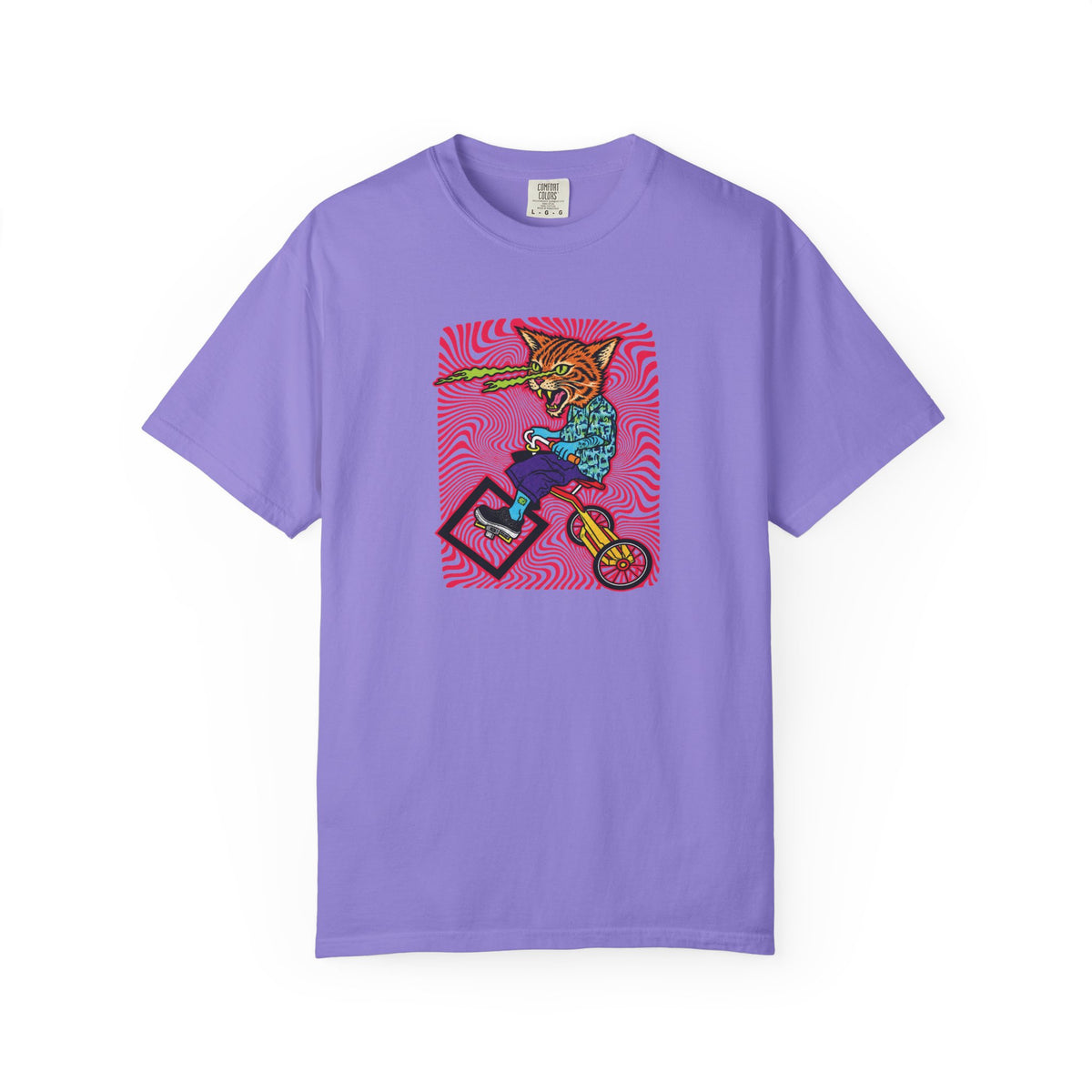 Cat Attack  Graphic T-Shirt — Retro Psychedelic Skate Tee