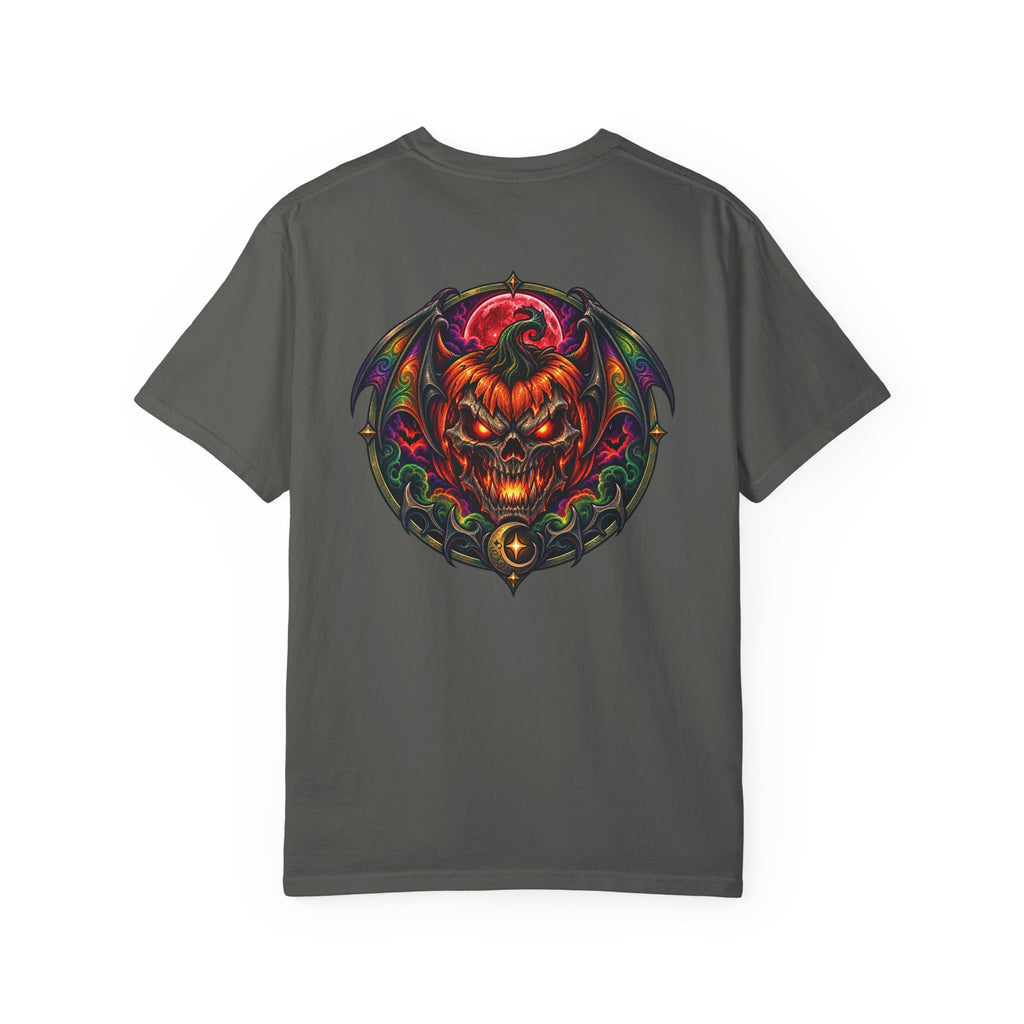 Demonic Bat Key T-Shirt — Gothic Skull Back Graphic Tee