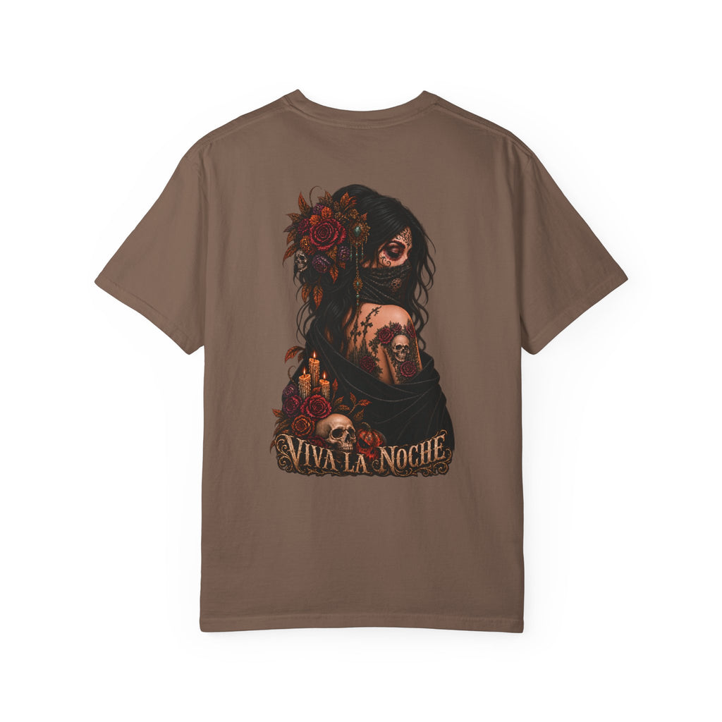 Viva La Noche Skull Rose Halloween Tee
