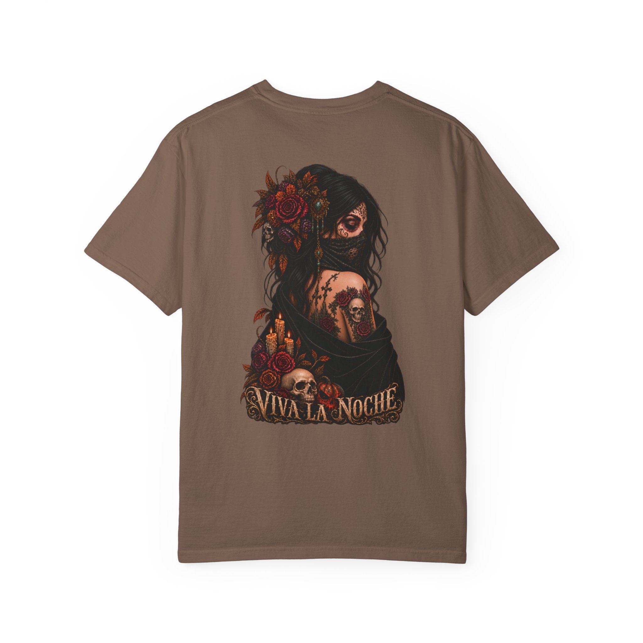 Viva La Noche Skull Rose Halloween Tee