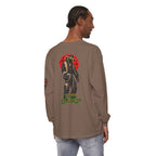 Unisex Garment-dyed Long Sleeve Halloween Biker-Wear T-Shirt