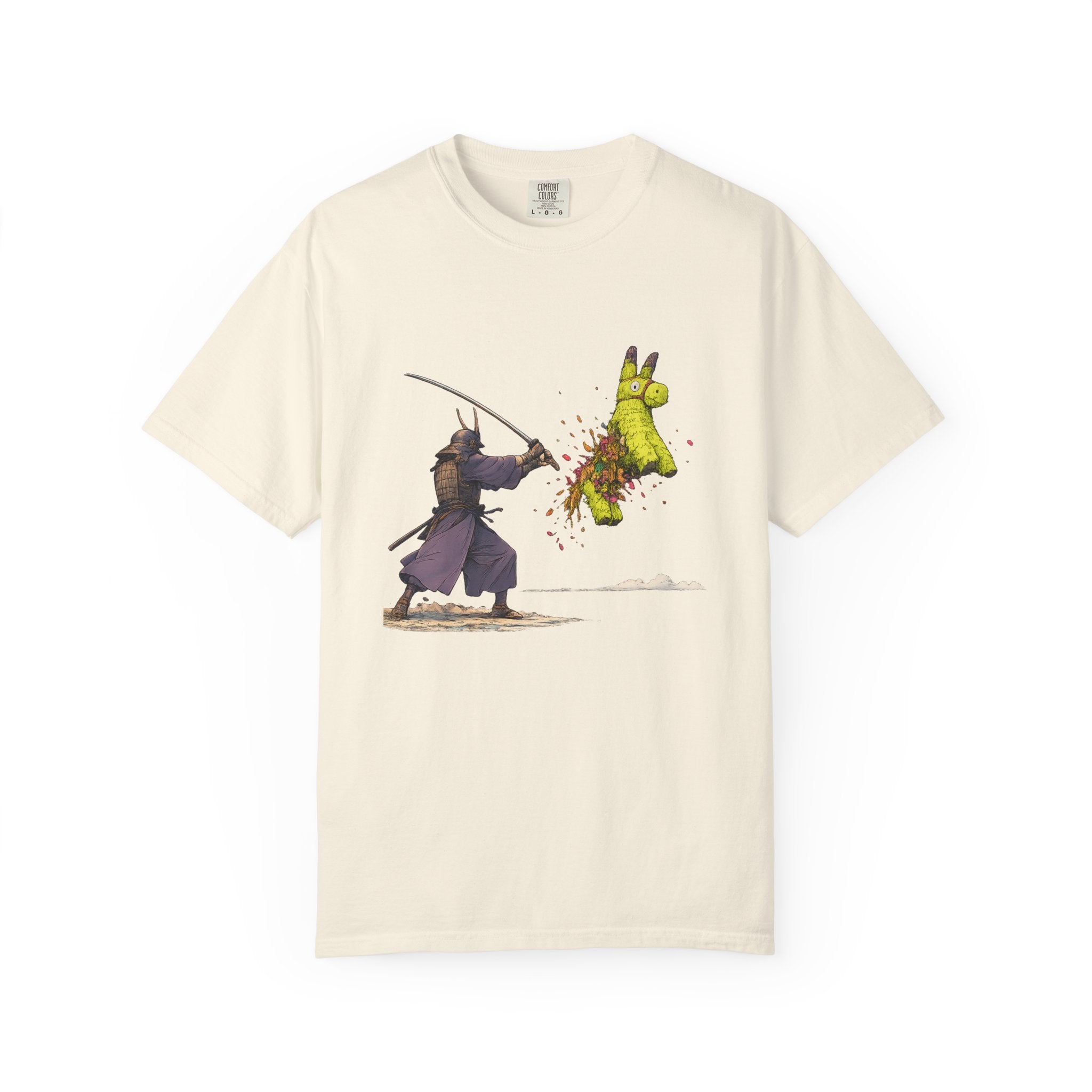 Samurai Piñata T-Shirt — Funny Sword Striking Piñata Tee
