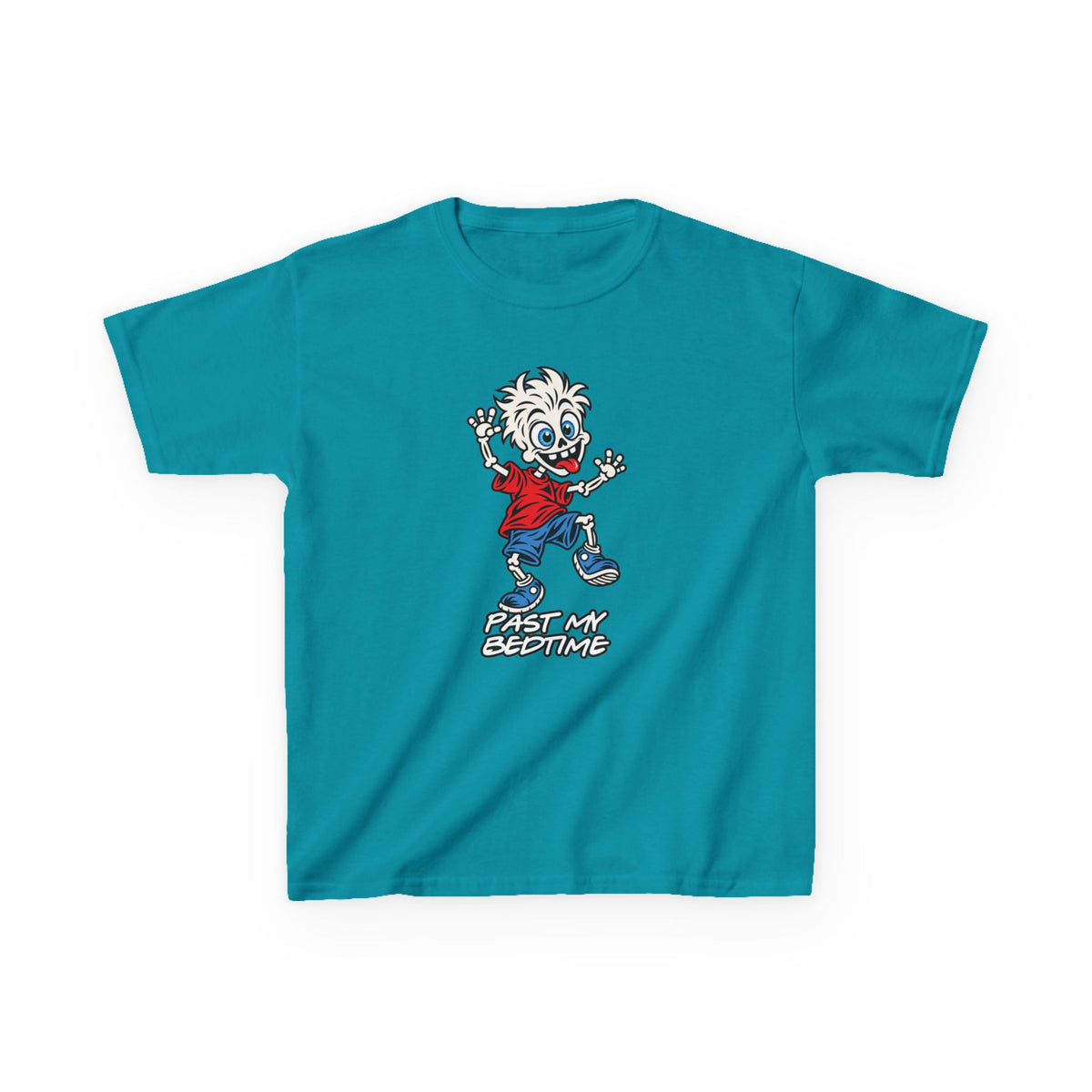 Kids T‑Shirt — 'Past My Bedtime' Cartoon Monster Tee
