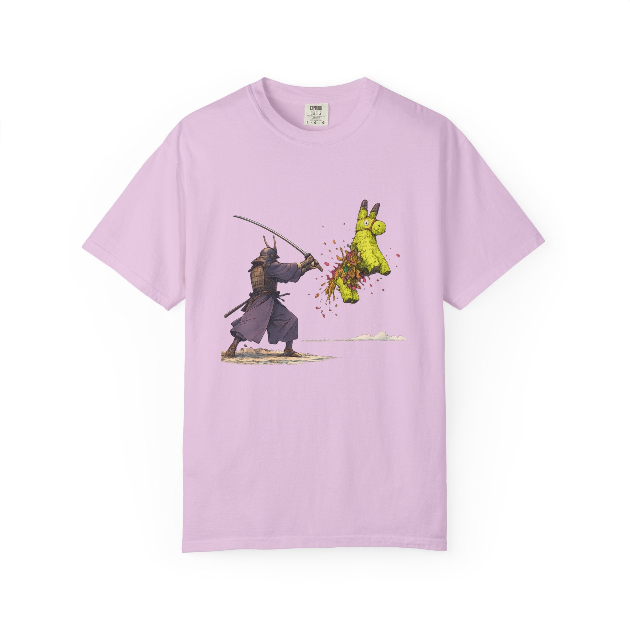 Samurai Piñata T-Shirt — Funny Sword Striking Piñata Tee