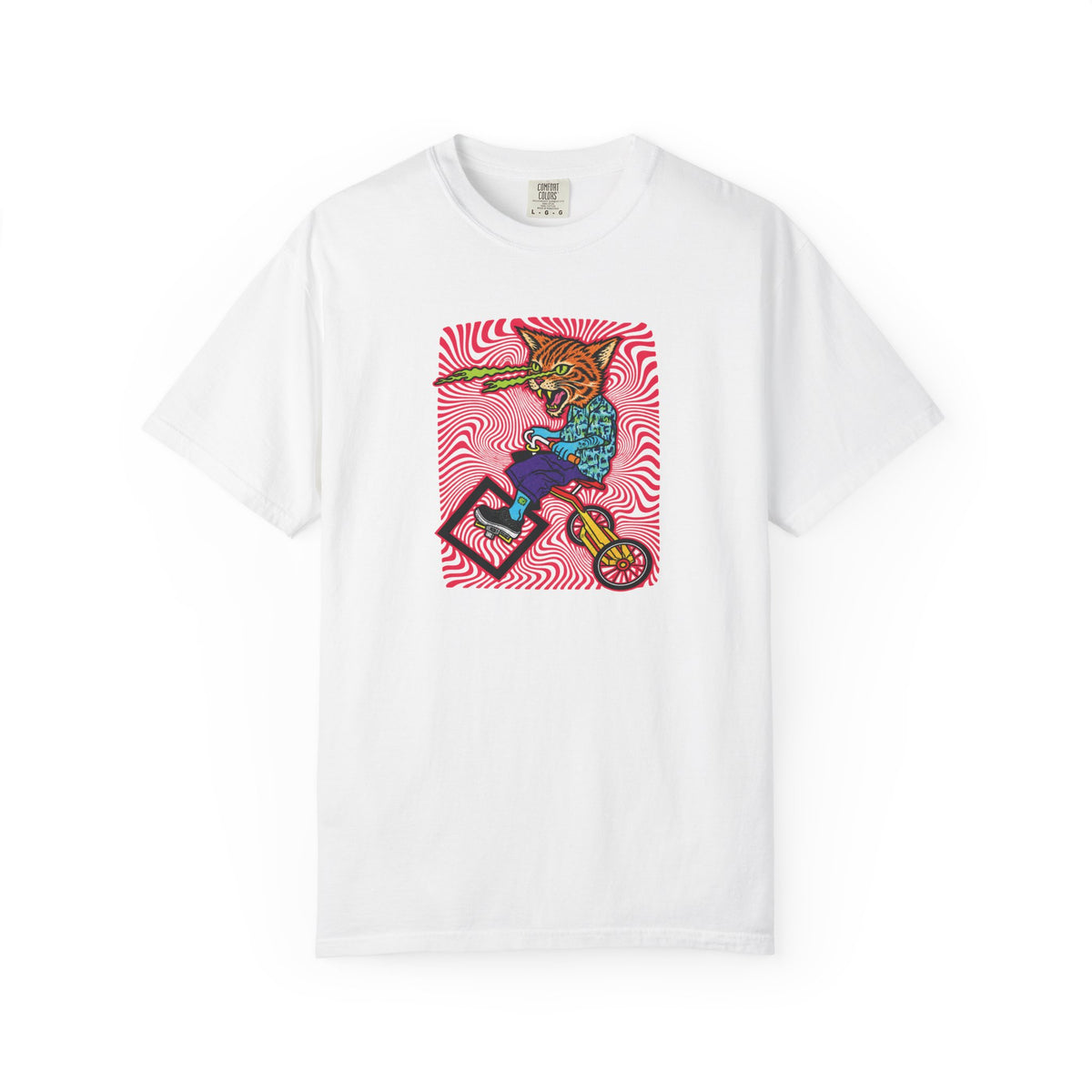 Cat Attack  Graphic T-Shirt — Retro Psychedelic Skate Tee
