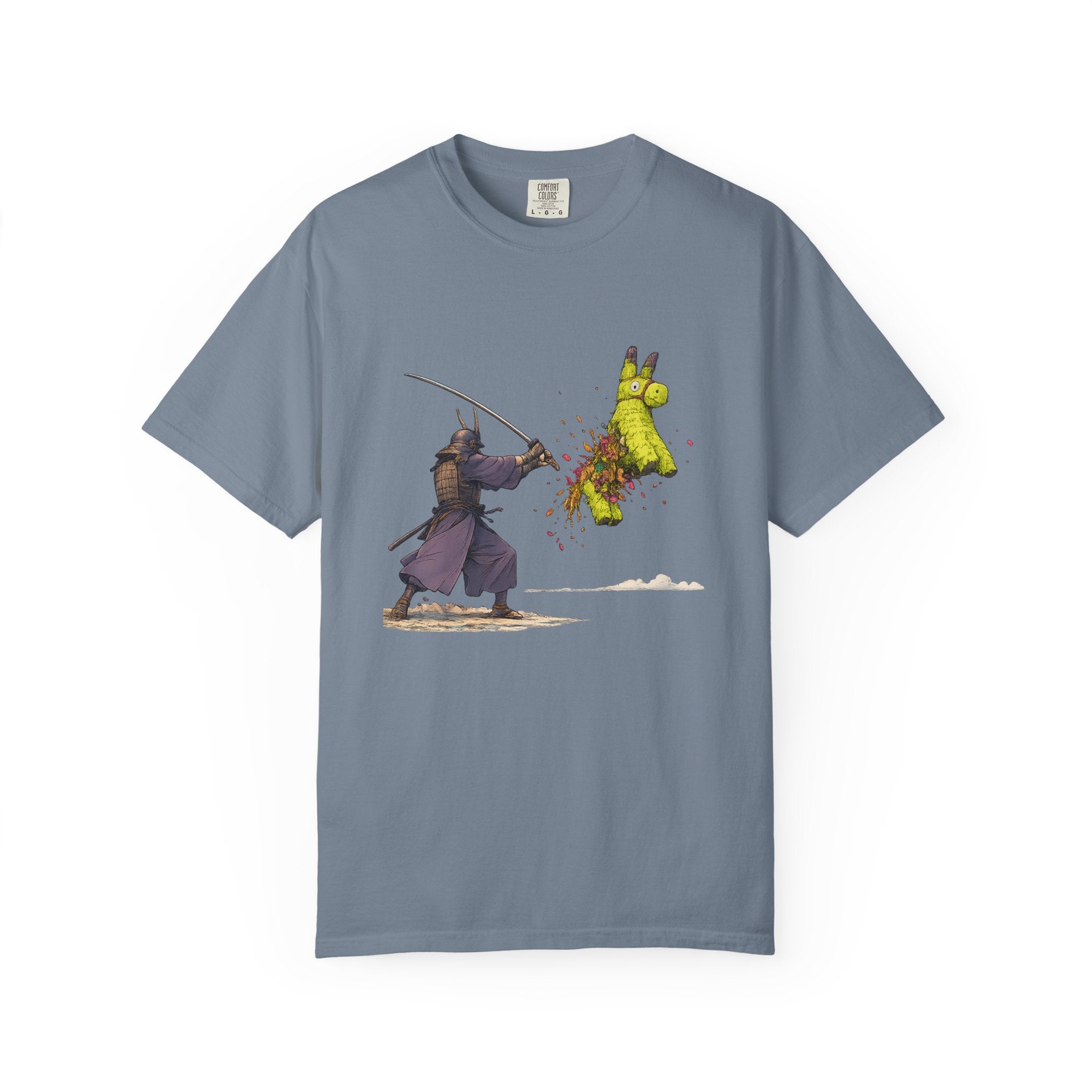 Samurai Piñata T-Shirt — Funny Sword Striking Piñata Tee