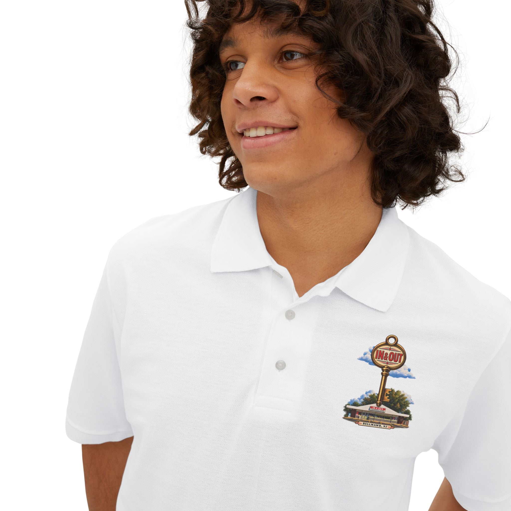 Men's Polo with Golf Sign Embroidery — Casual Golf Course Shirt