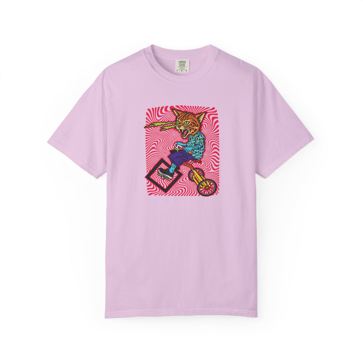 Cat Attack  Graphic T-Shirt — Retro Psychedelic Skate Tee