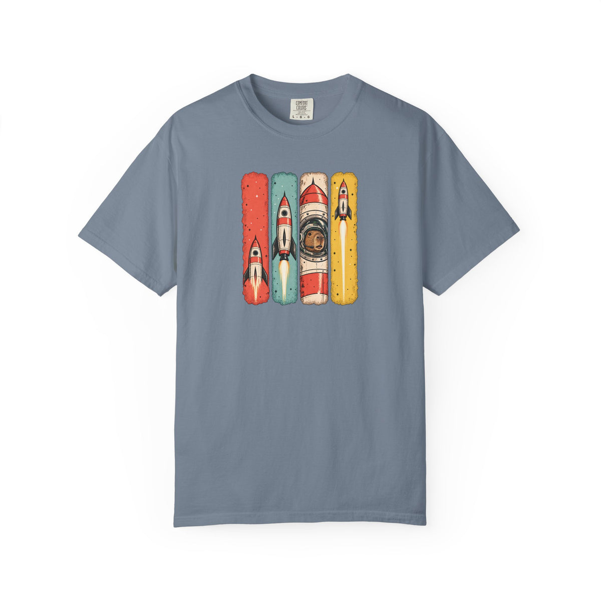 Capybara in Space Retro Graphic T-Shirt