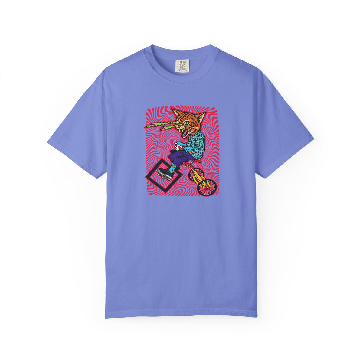 Cat Attack  Graphic T-Shirt — Retro Psychedelic Skate Tee