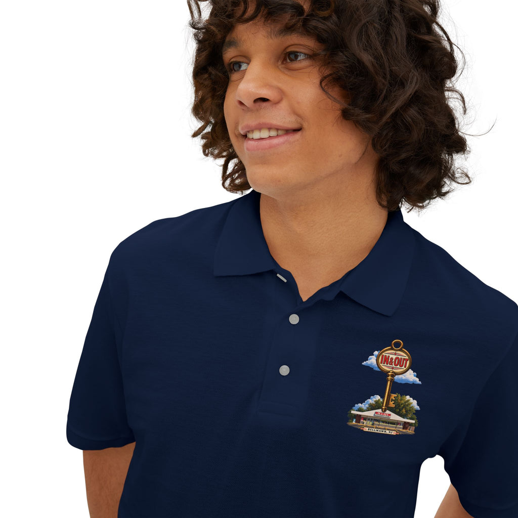 Men's Polo with Golf Sign Embroidery — Casual Golf Course Shirt