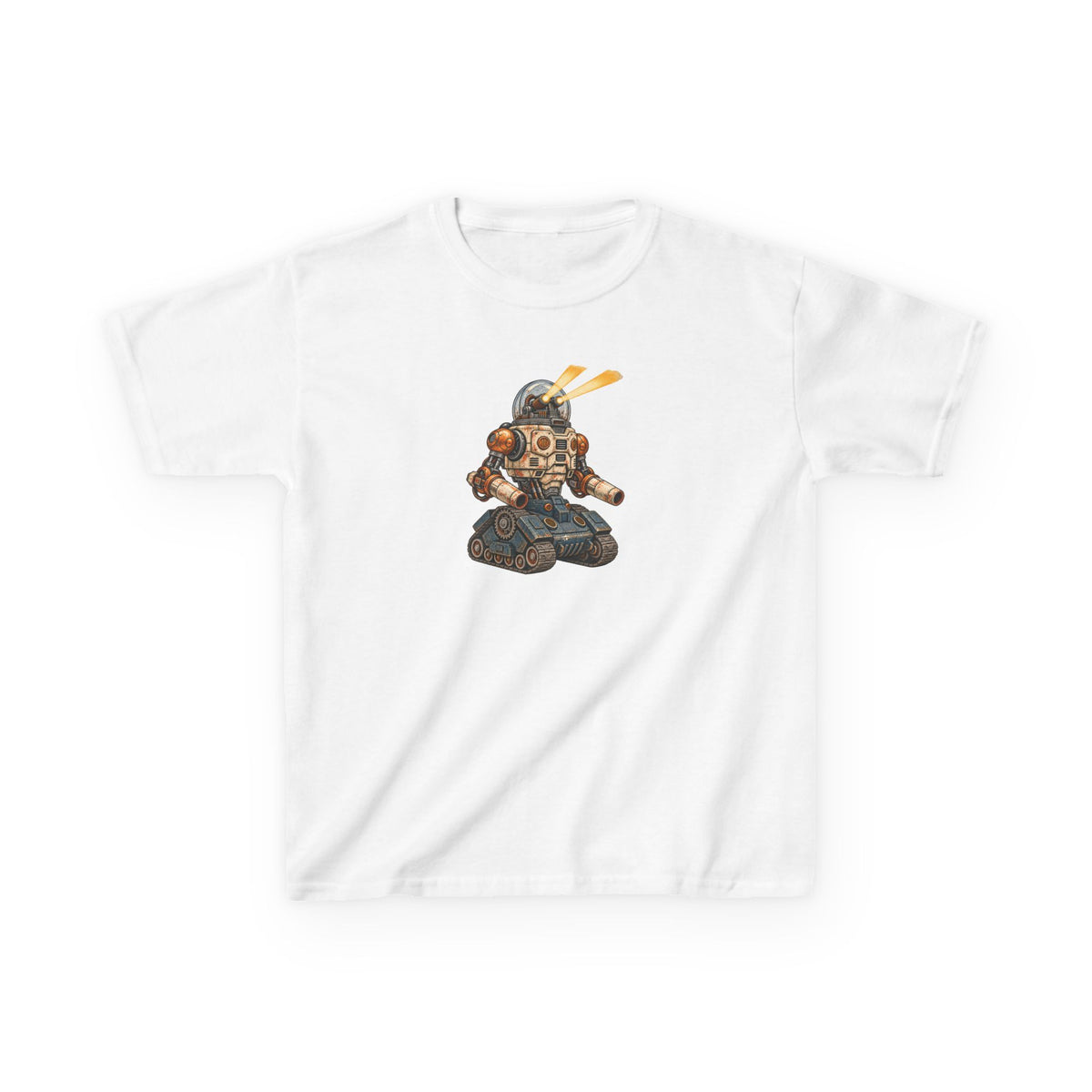Kids Astronaut Robot Tee — Retro Space Diver Graphic T-Shirt