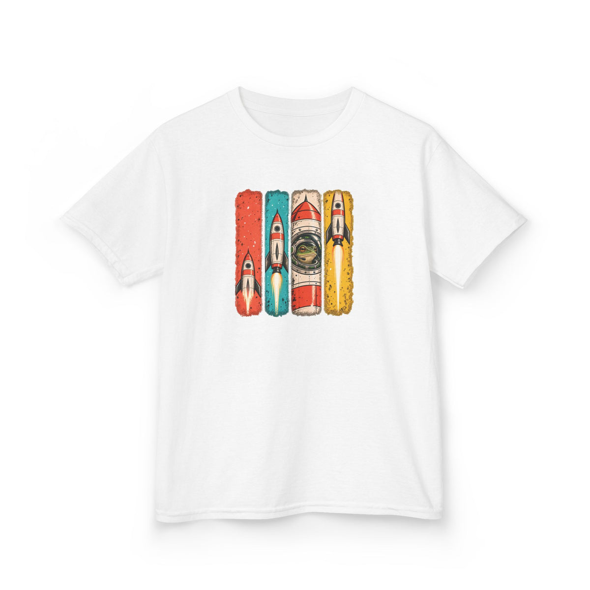 Kids Space Frog Retro Graphic Tee