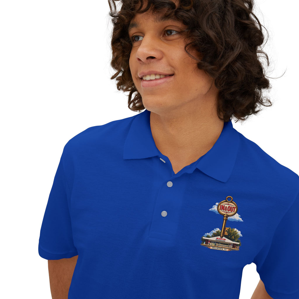 Men's Polo with Golf Sign Embroidery — Casual Golf Course Shirt
