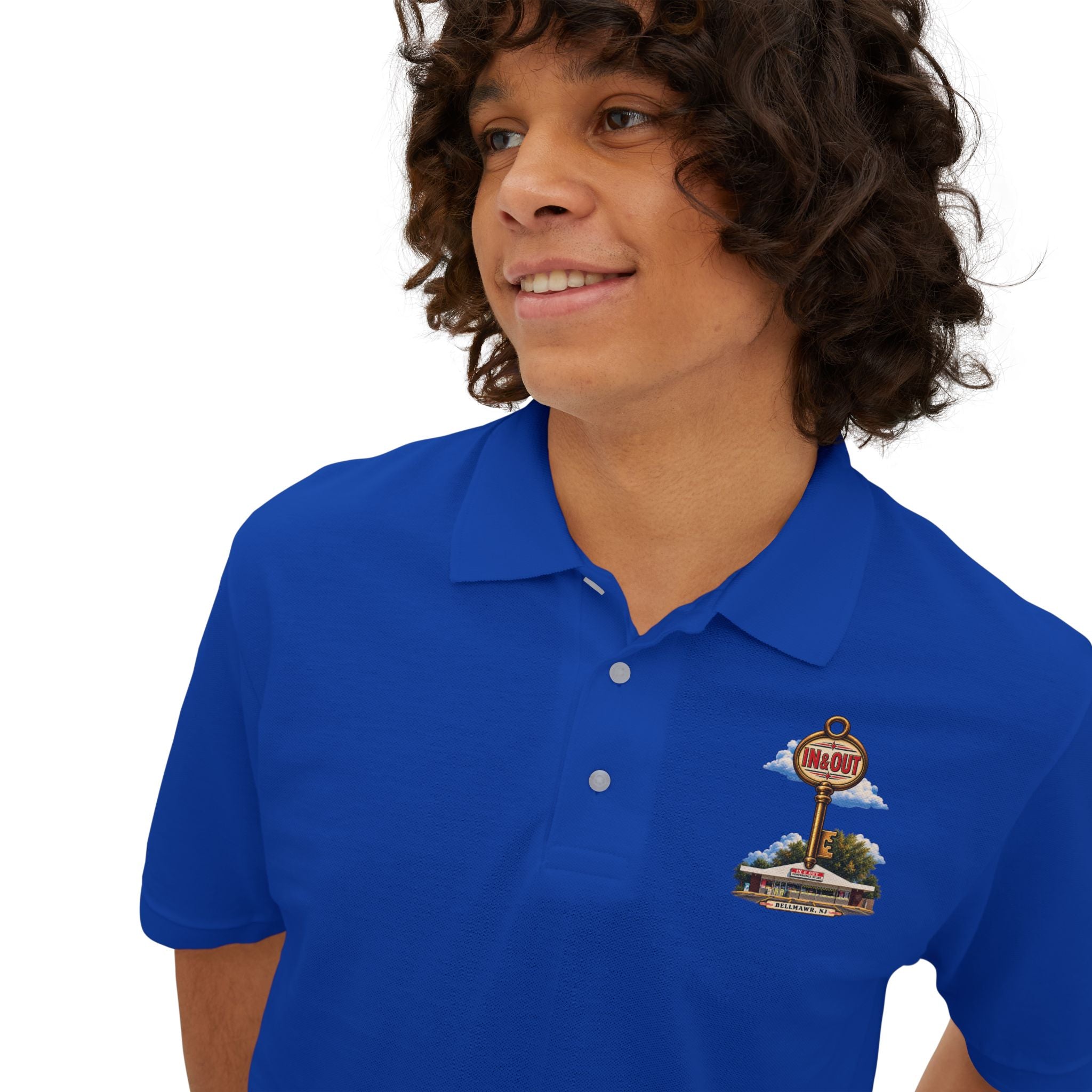 Men's Polo with Golf Sign Embroidery — Casual Golf Course Shirt