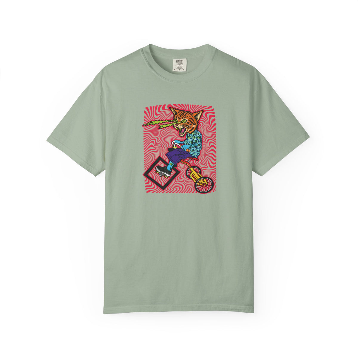 Cat Attack  Graphic T-Shirt — Retro Psychedelic Skate Tee