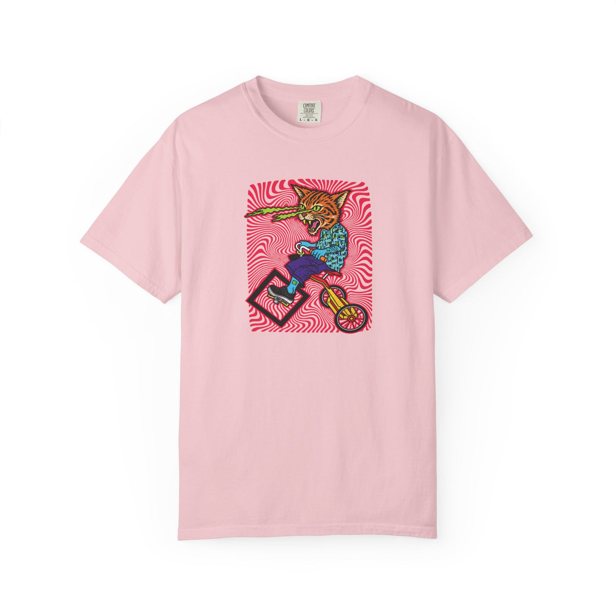 Cat Attack  Graphic T-Shirt — Retro Psychedelic Skate Tee