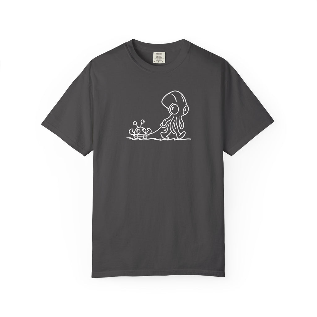 Octopus & Crab Line Art T-Shirt — Cute Minimal Marine Graphic Tee