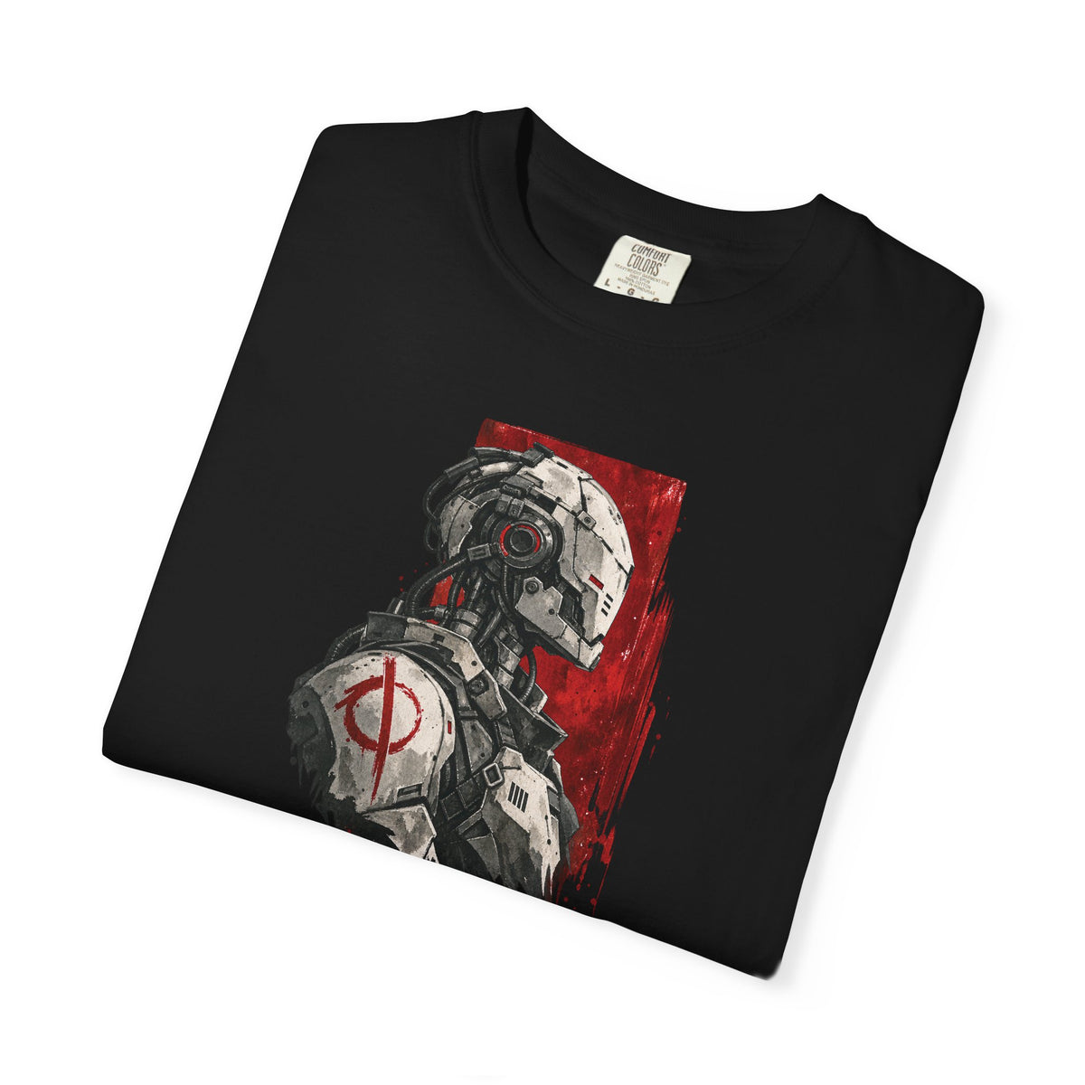 Soldier Skull Graphic T-Shirt — Red Target Emblem Military Art Tee