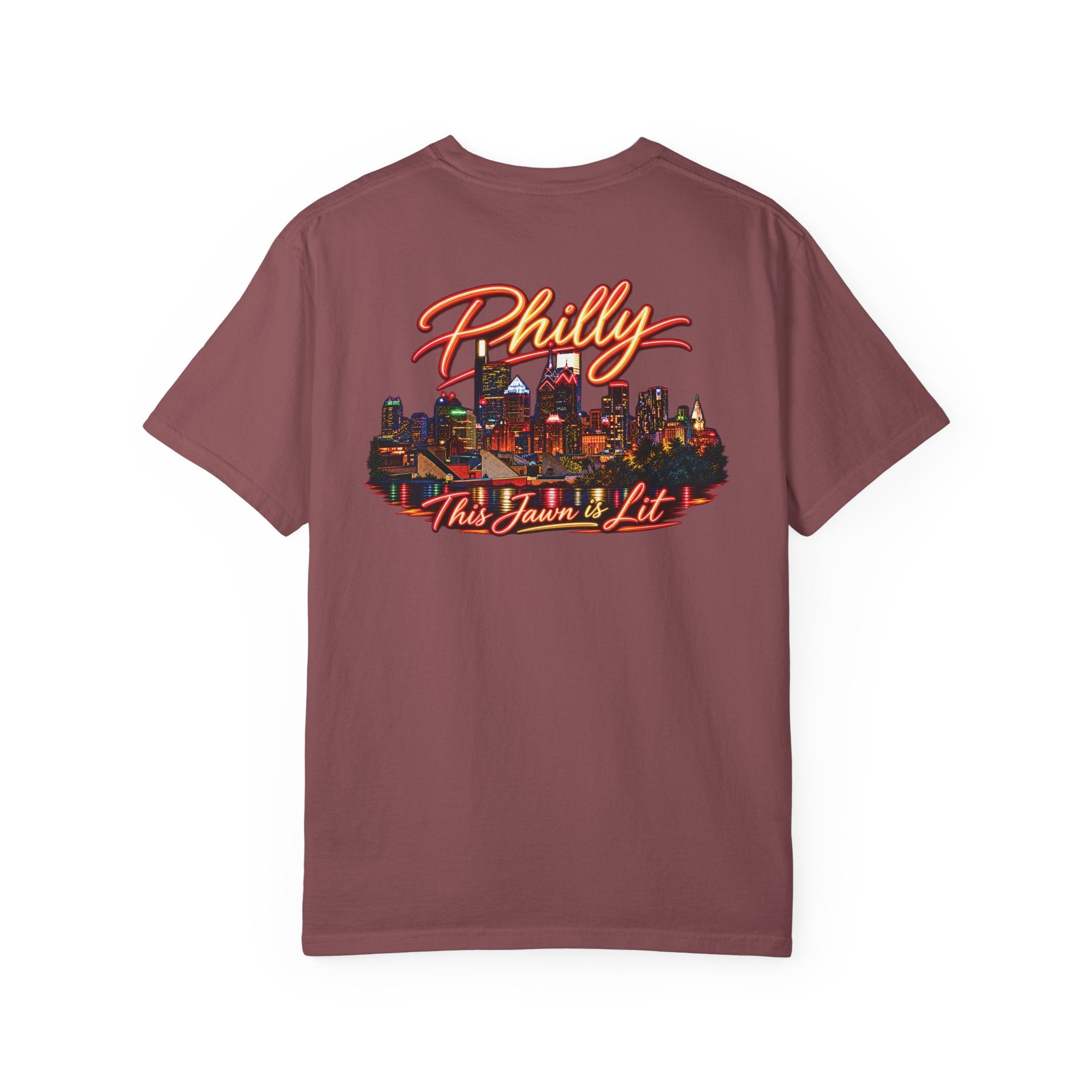 Philly Skyline T‑Shirt — 'Philly This Town's Lit' Graphic with Key Emblem