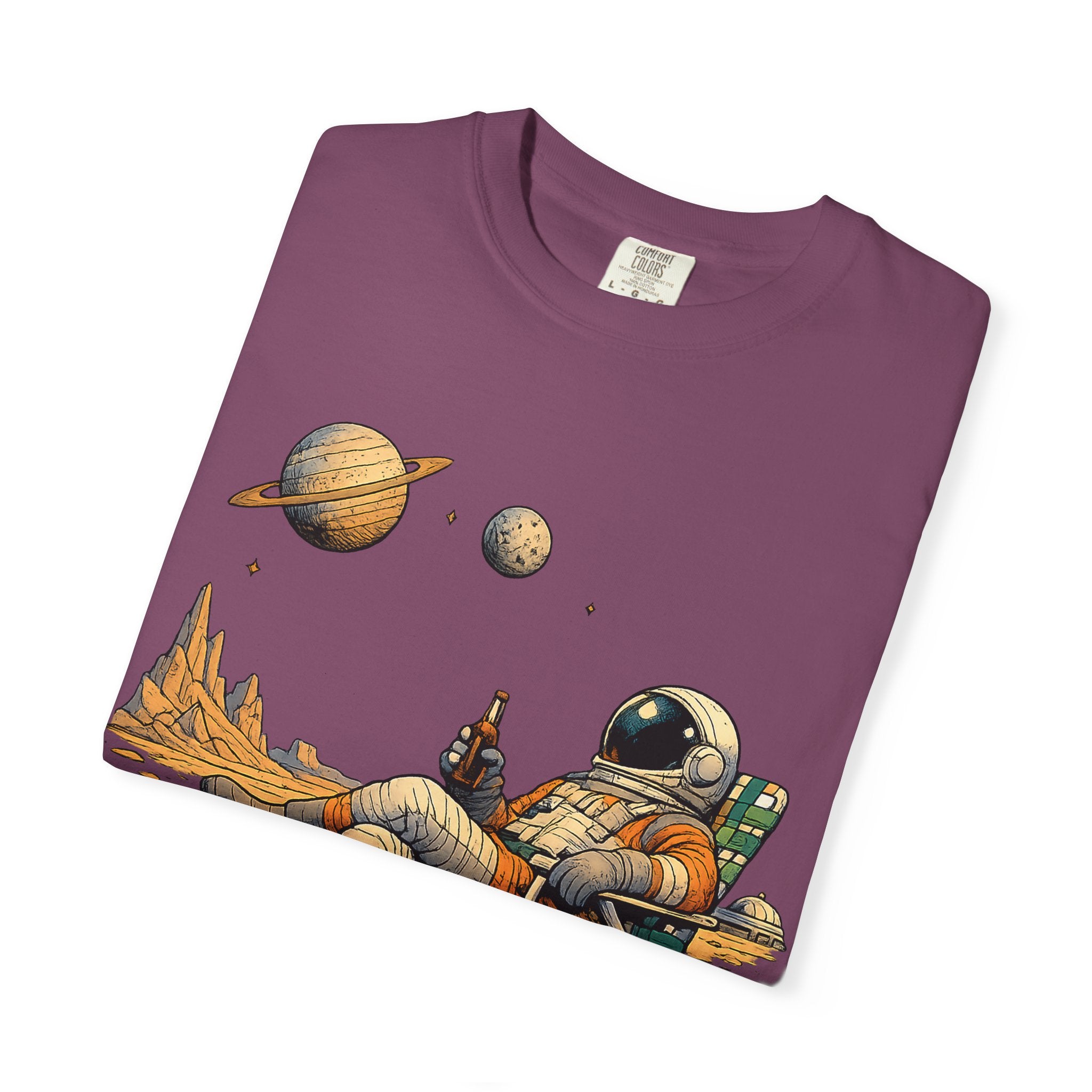 Astronaut Relaxing Tee — Space Lounge Graphic T-Shirt