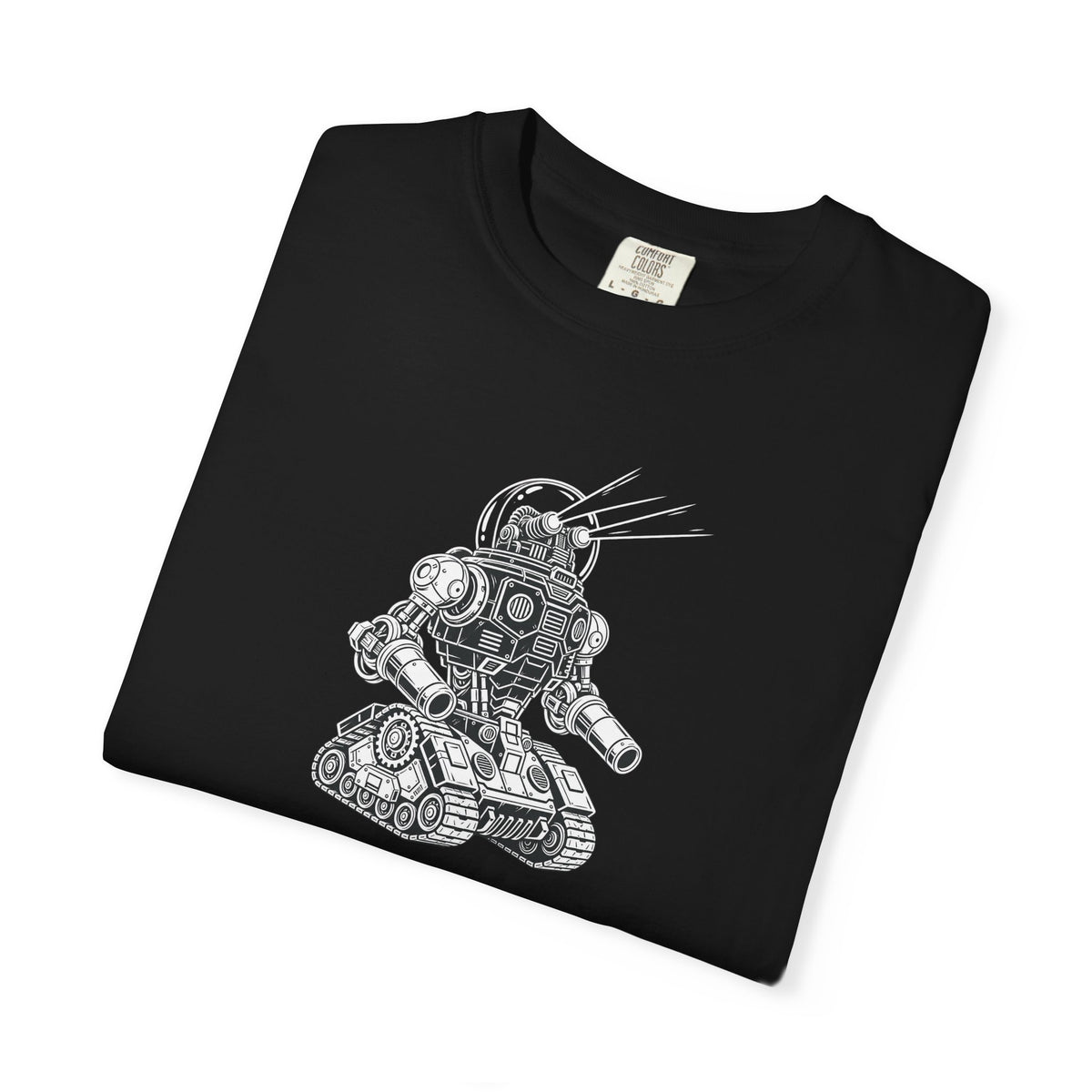 Robot Tank Illustration T-Shirt — Vintage Mech Graphic Tee