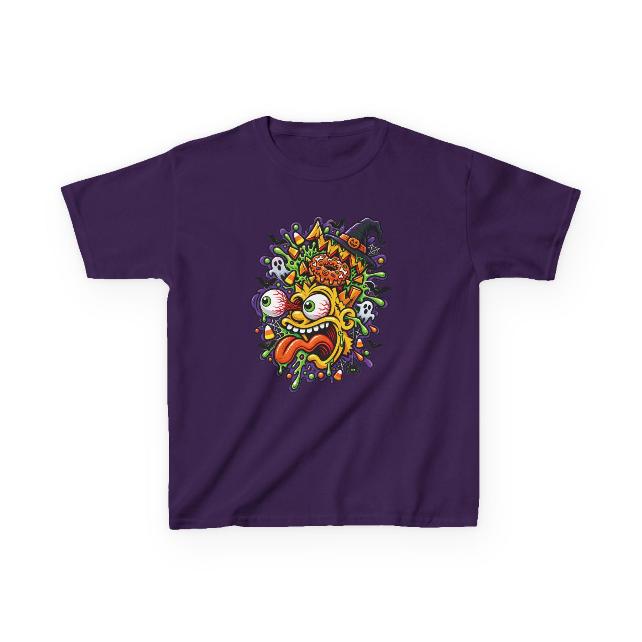 Kids T-Shirt — Colorful Cartoon Monster Face Graphic