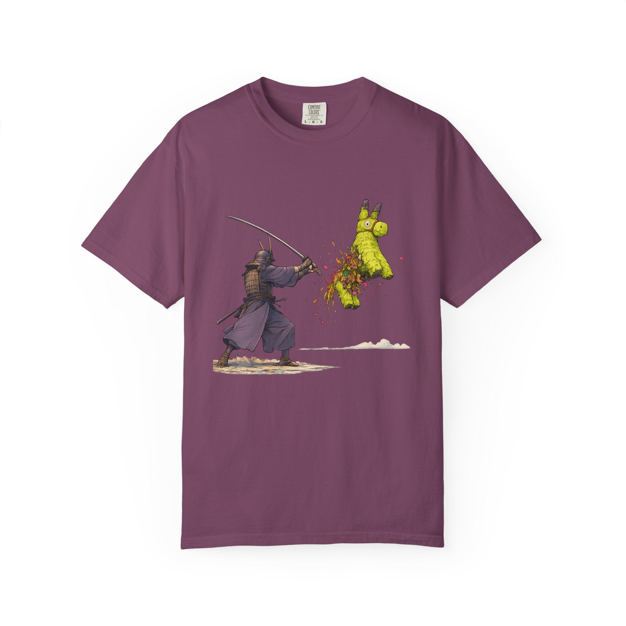 Samurai Piñata T-Shirt — Funny Sword Striking Piñata Tee