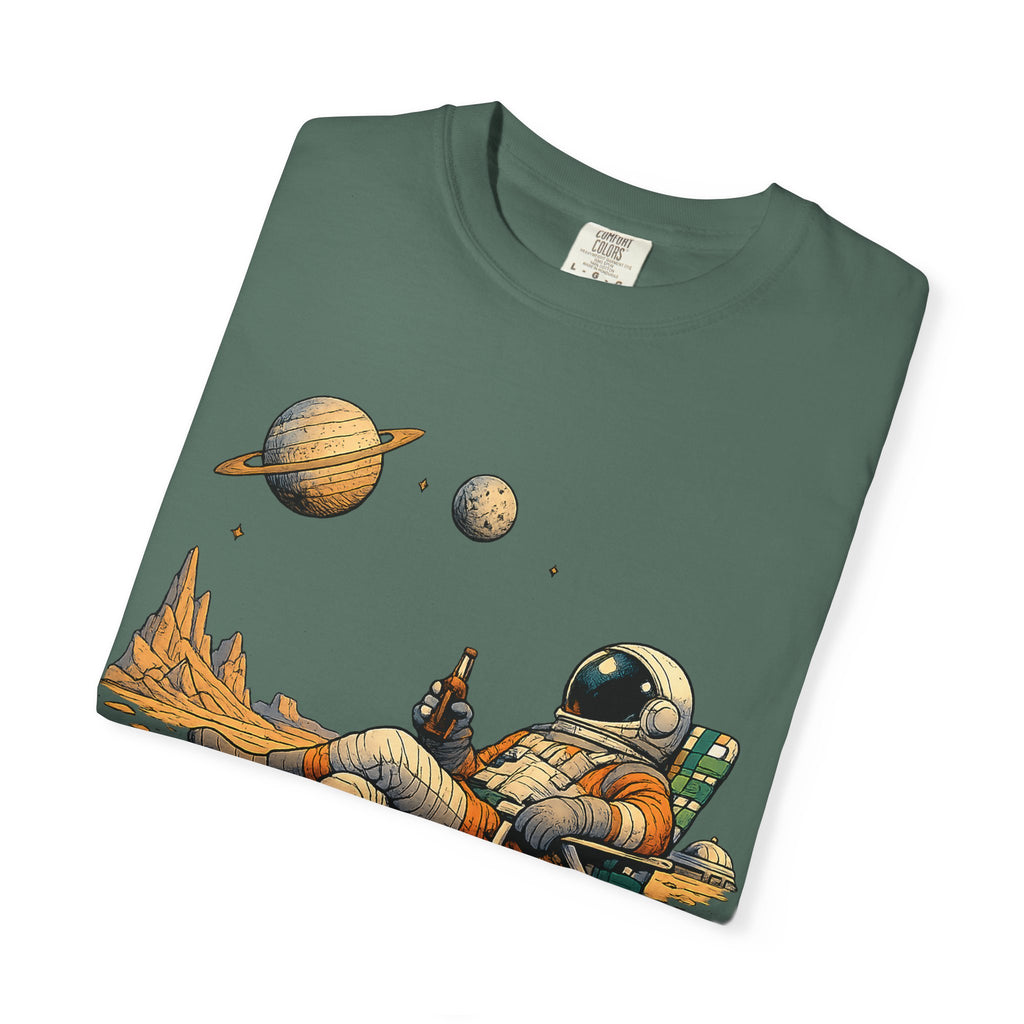 Astronaut Relaxing Tee — Space Lounge Graphic T-Shirt
