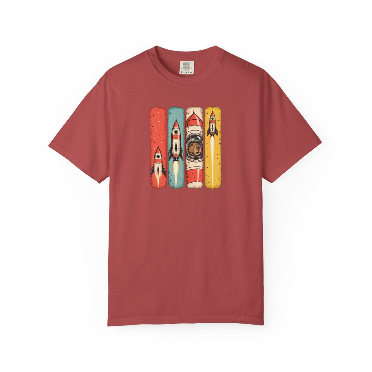 Capybara in Space Retro Graphic T-Shirt