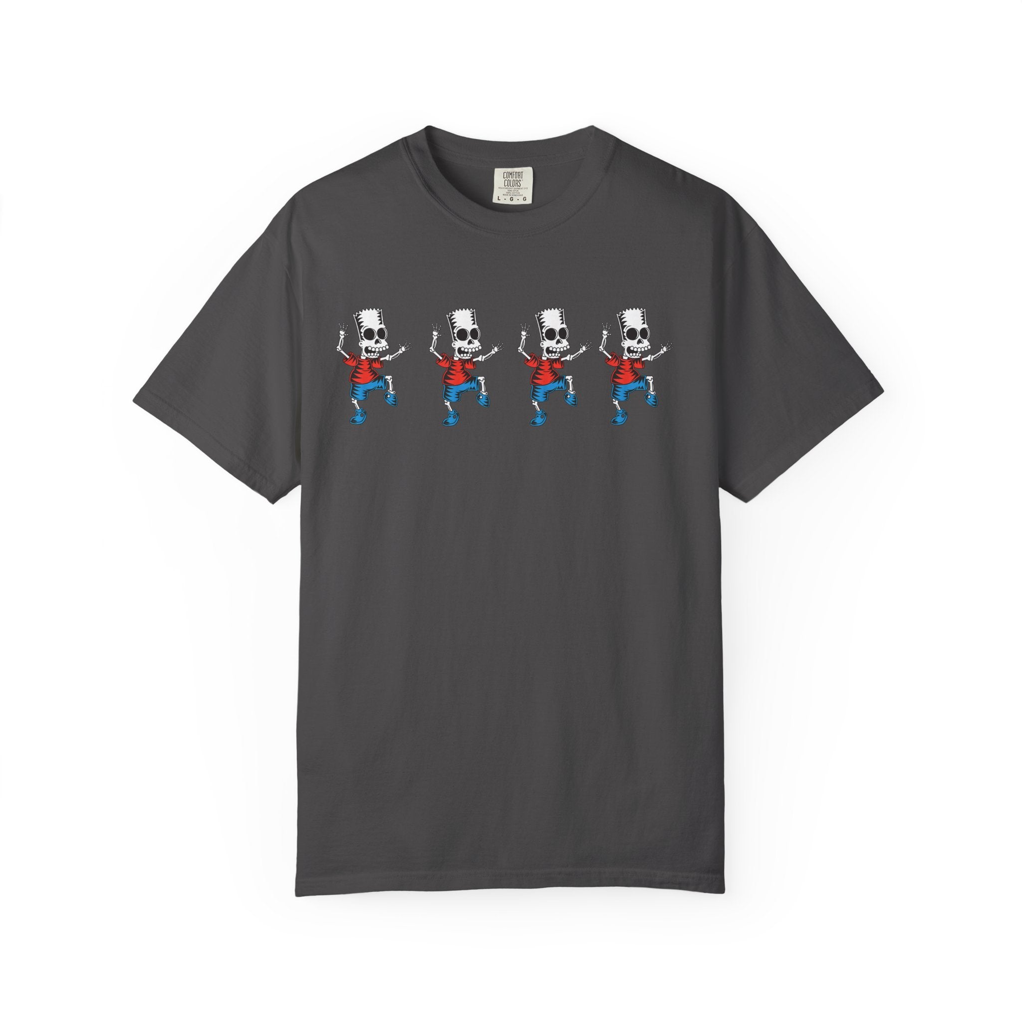 Dancing Cartoon Robot T‑Shirt — Retro Robot Row of Four Graphic Tee