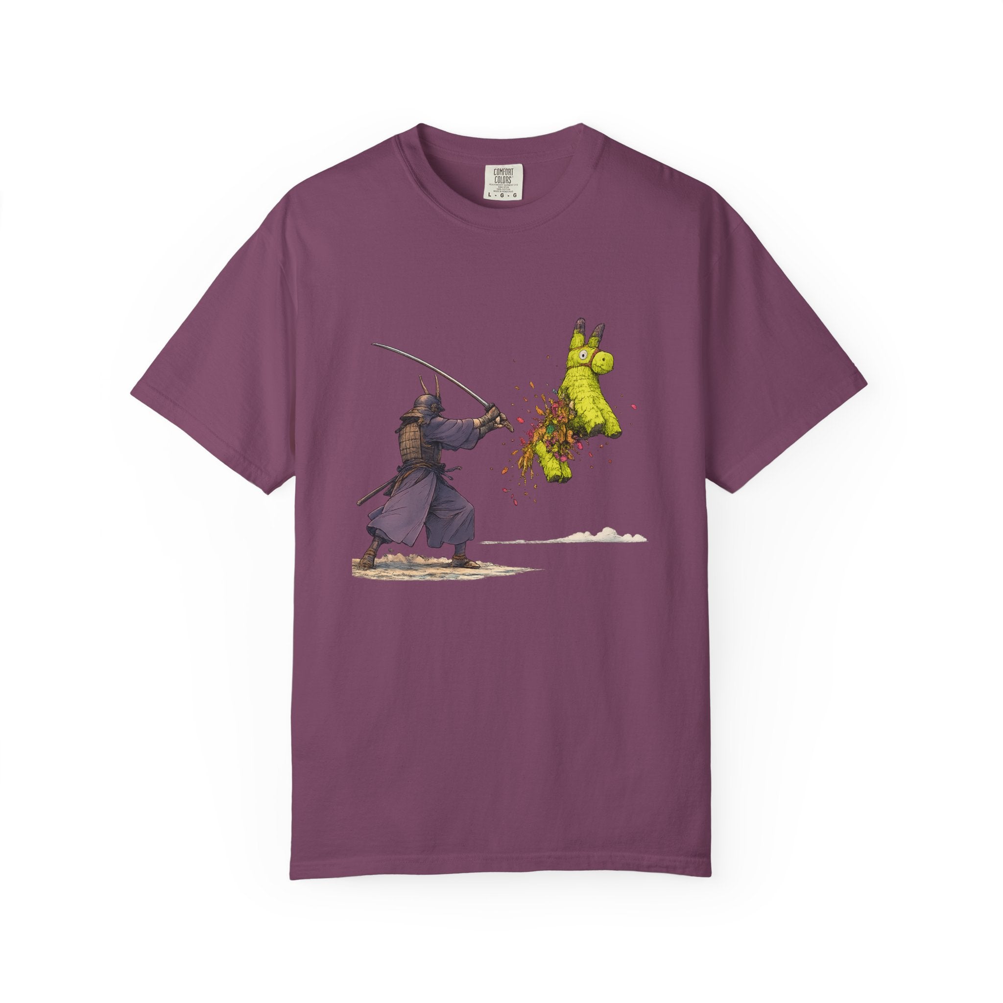 Samurai Piñata T-Shirt — Funny Sword Striking Piñata Tee
