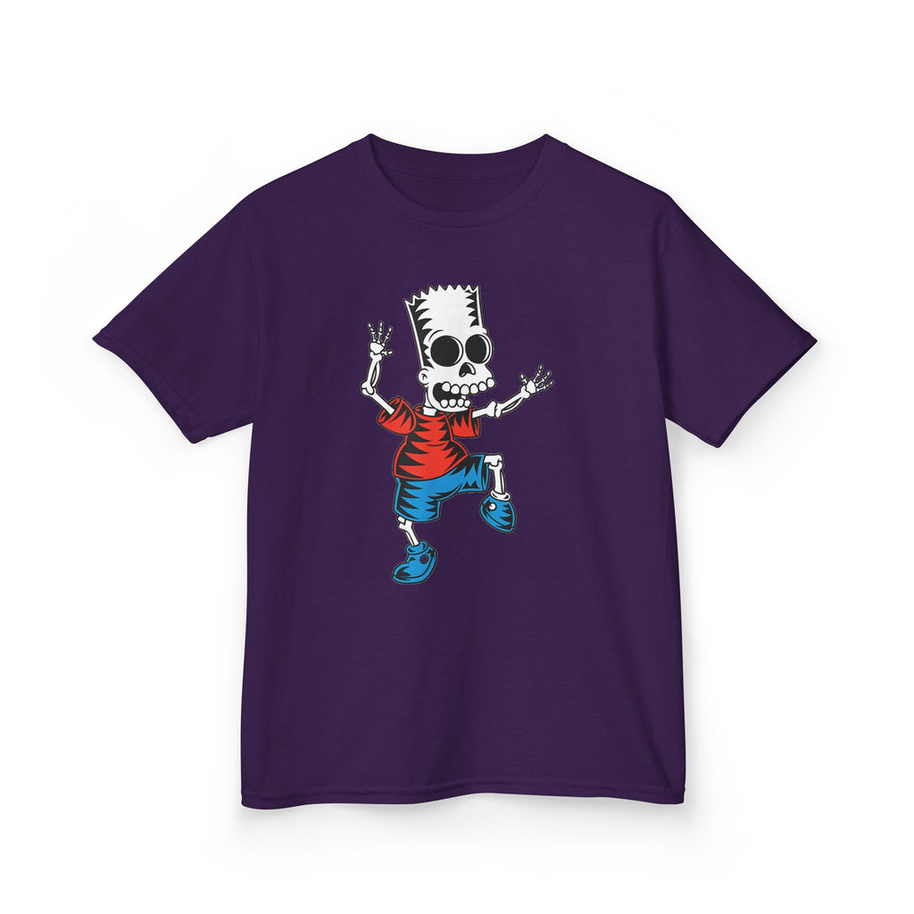 Kids T-Shirt — Cartoon Skeleton Boy Graphic (Skull Bart Style)