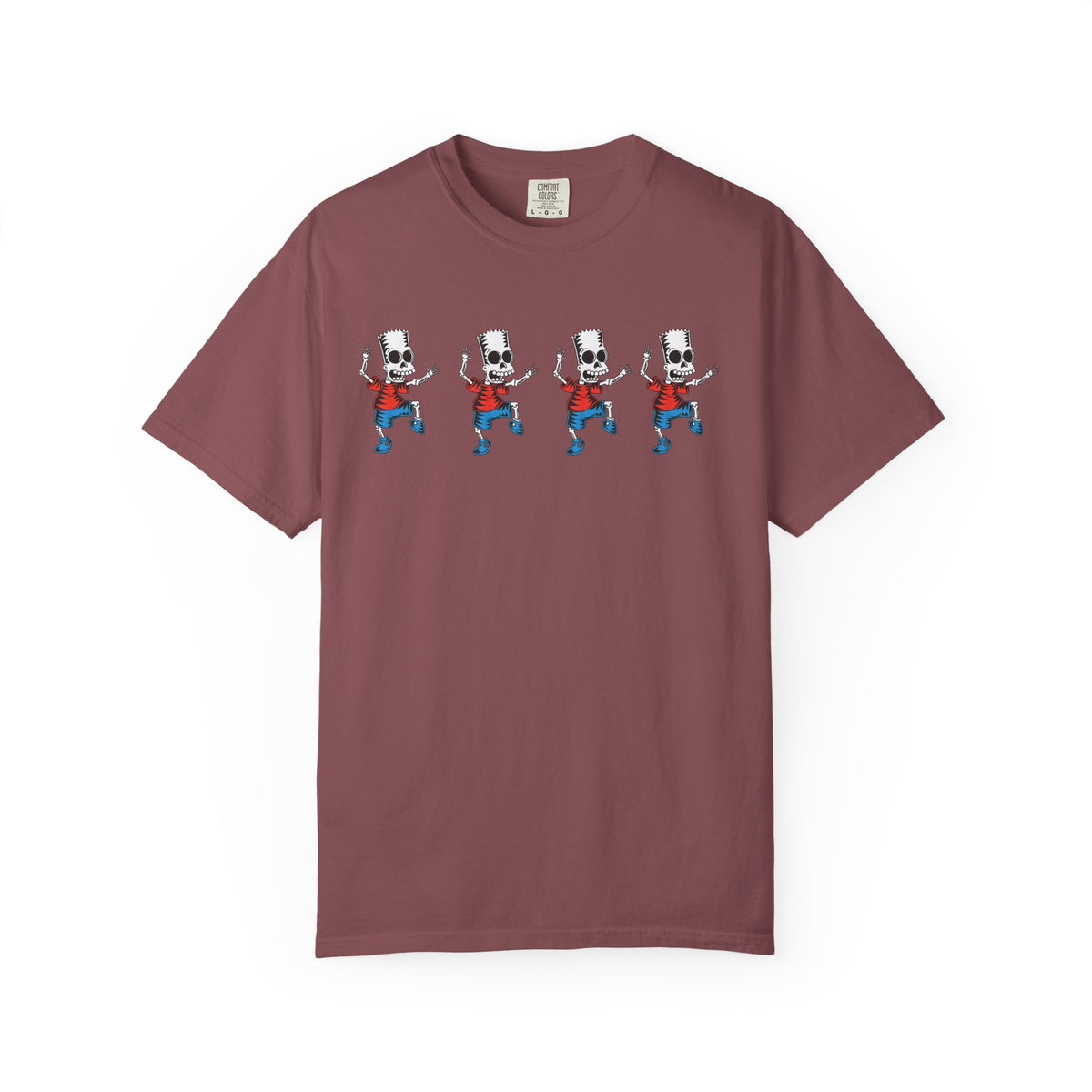 Dancing Cartoon Robot T‑Shirt — Retro Robot Row of Four Graphic Tee