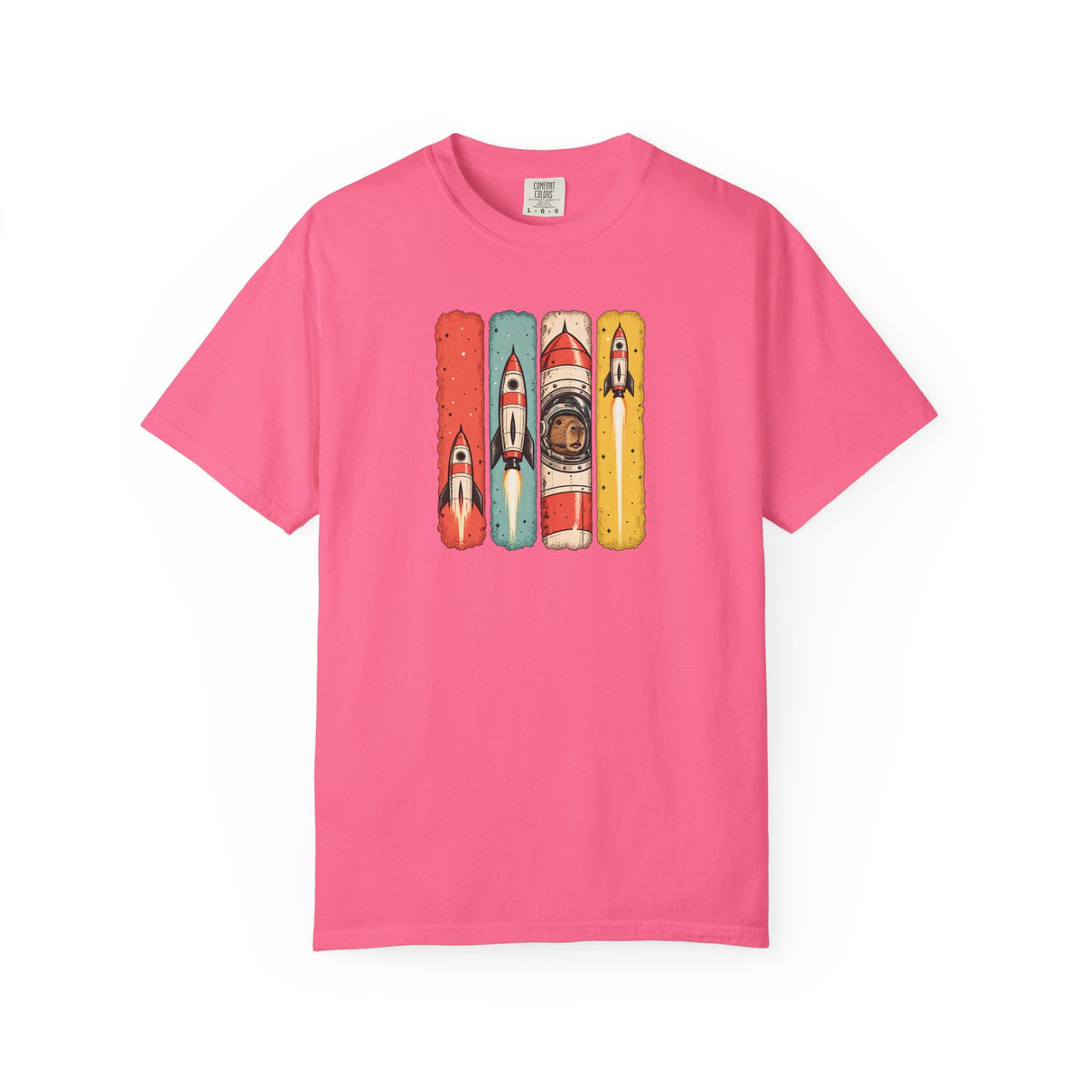 Capybara in Space Retro Graphic T-Shirt