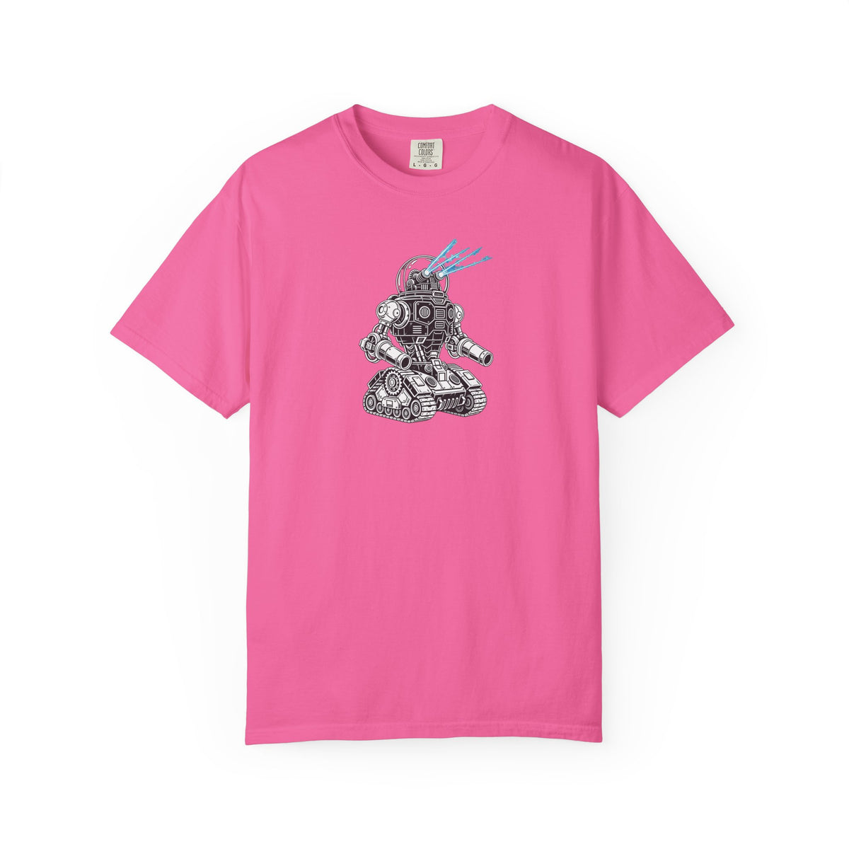 Robot Tank Graphic Tee — Retro Mech Illustration T-Shirt